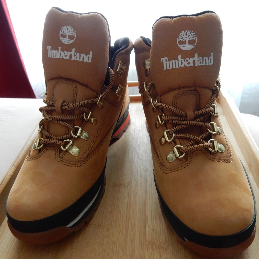 Timberland Euro Hiker Mid Wheat Nubuck Black Men's 8.5